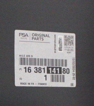 CITROEN C5 AIRCROSS Tylny lewy błotnik 1638114180 4/4 MINIATURA