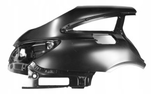 MERCEDES CLS KOMBI SHOOTING BREAK X218 12- tylny błotnik prawy A2186301021 2/3 MINIATURA