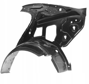 MERCEDES C-KLASA W206 A206 206 SEDAN 2021- tylny lewy błotnik A2066301702 2/4 MINIATURA