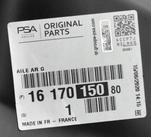 PEUGEOT 208 1 I CA LIFT 2017-2019 tylny lewy błotnik 1617015080 3/3 MINIATURA