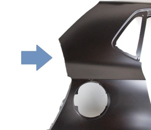 VW POLO 6R4 6C4 5D HB 2009-2017 Tylny prawy błotnik 6R4809844A 2/2 MINIATURA