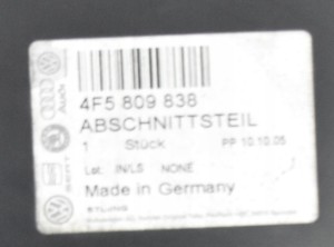 AUDI A6 S6 C6 SEDAN 4F5 2004-2012 tylny prawy błotnik 4F5809838 4F5809838A 3/3 MINIATURA