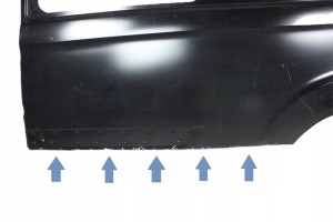 FORD TRANSIT CUSTOM V362 2012- L2 MAXI tylny lewy błotnik 1790945 2777695 4/5 MINIATURA