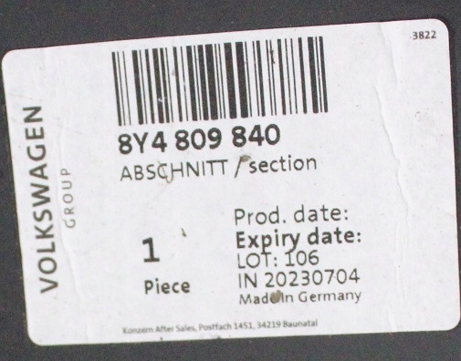 AUDI A3 S3 SPORTBACK 8Y4 2020-2025 słupek prawy dachowy 8Y4809840 3/3