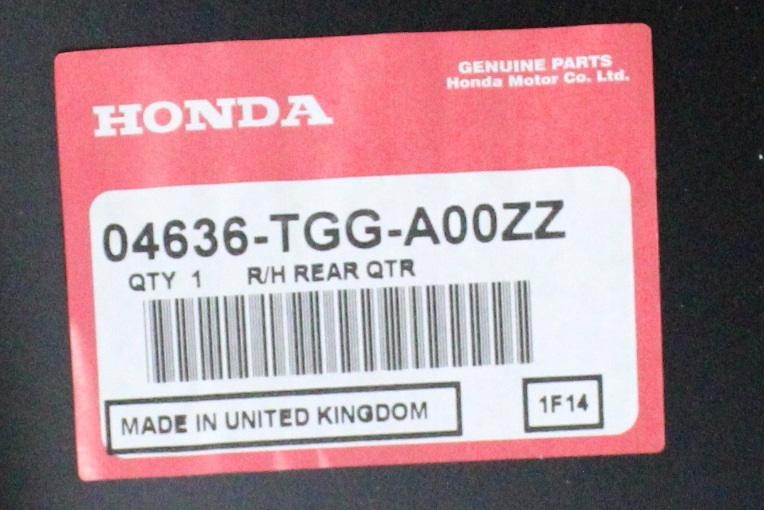 HONDA CIVIC X 10 5D HB 2017-2021 Tylny prawy błotnik 04636TGGA00ZZ 3/3