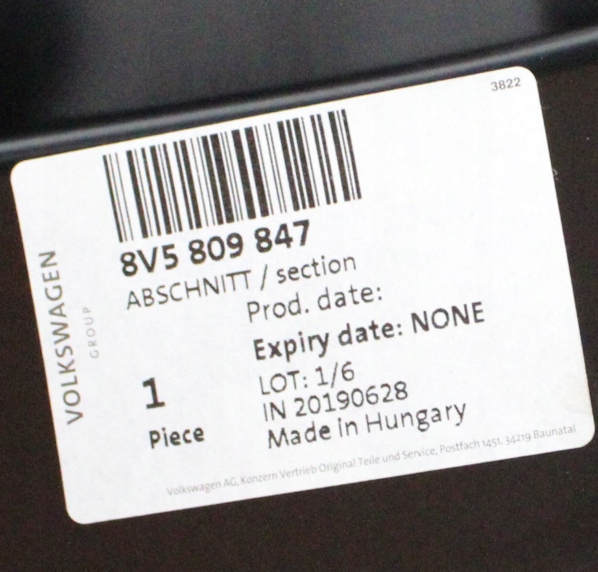 AUDI A3 S3 RS3 SEDAN 8V5 2013-2019 Próg słupek lewy 8V5809847 4/4