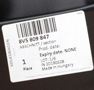 AUDI A3 S3 RS3 SEDAN 8V5 2013-2019 Próg słupek lewy 8V5809847 4/4 MINIATURA