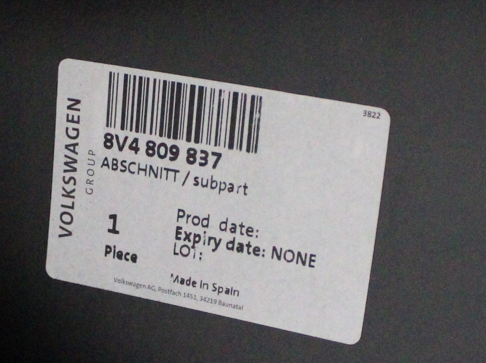 AUDI A3 S3 SPORTBACK 8V4 2013-2019 Tylny lewy błotnik 8V4809837 4/4