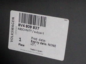 AUDI A3 S3 SPORTBACK 8V4 2013-2019 Tylny lewy błotnik 8V4809837 4/4 MINIATURA