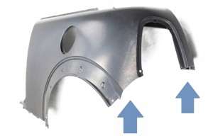 MINI COOPER R57 CABRIO 2008-2015 tylny lewy błotnik 41009633657 41002758373 3/4 MINIATURA