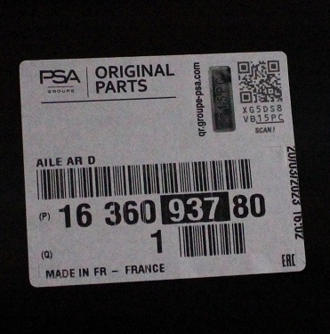 PEUGEOT 508 SW 508SW 2 II 2018-2024 tylny prawy błotnik 1636093780 3/3