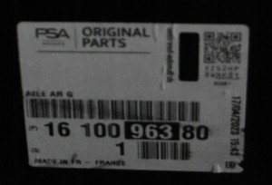 PEUGEOT 308 2 II T9 5D HB 2013-2021 tylny błotnik lewy 1610096380 4/4 MINIATURA