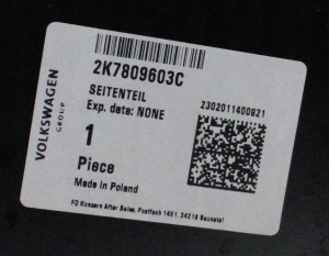 VW CADDY LIFE 5 V L1 2K7 2020-2025 tylny tył błotnik lewy 2K7809603C 4/4 MINIATURA