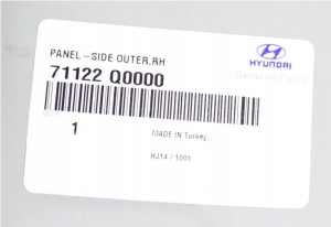 HYUNDAI I20 I-20 3 BC3 2020-2025 próg słupek prawy 71122 Q0000 71122-Q0000 4/4 MINIATURA