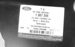 FORD C-MAX 2 II CMAX MK2 2010-2019 Tylny tył prawy błotnik 1687348 1687345 4/6 MINIATURA