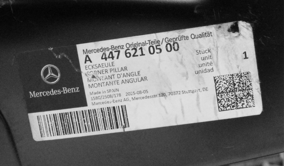 MERCEDES VITO W447 A447 447 14- tylny pas okular narożnik lewy A4476210500 4/4