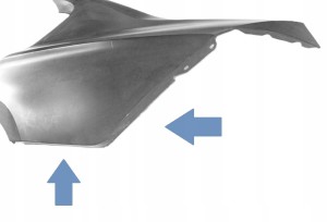 VW PASSAT B8 SEDAN 3G5 2015-2024 tylny lewy błotnik 3G5809843A 4/4 MINIATURA