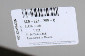 VW BEETLE 5C5 3D 2011-2019 tylny lewy błotnik 5C5809843 5C5821305C 5/6 MINIATURA