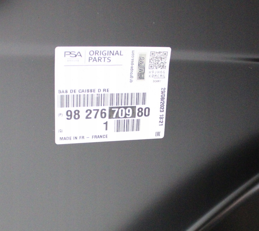 PEUGEOT RIFTER E-RIFTER L2 MAXI K9 2019-2026 Próg słupek prawy 9827670980 4/6