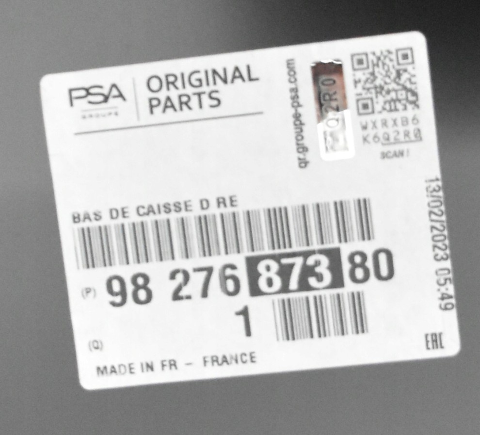 OPEL COMBO E X19 2019-2023 próg słupek prawy 9827687380 4/4