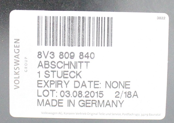 AUDI A3 S3 8V3 3D 2013-2019 próg słupek A prawy 8V3809840 3/3