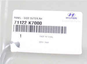 HYUNDAI I10 I-10 3 2019-2023 próg słupek A prawy 71122K7000 71122-K7000 4/4 MINIATURA