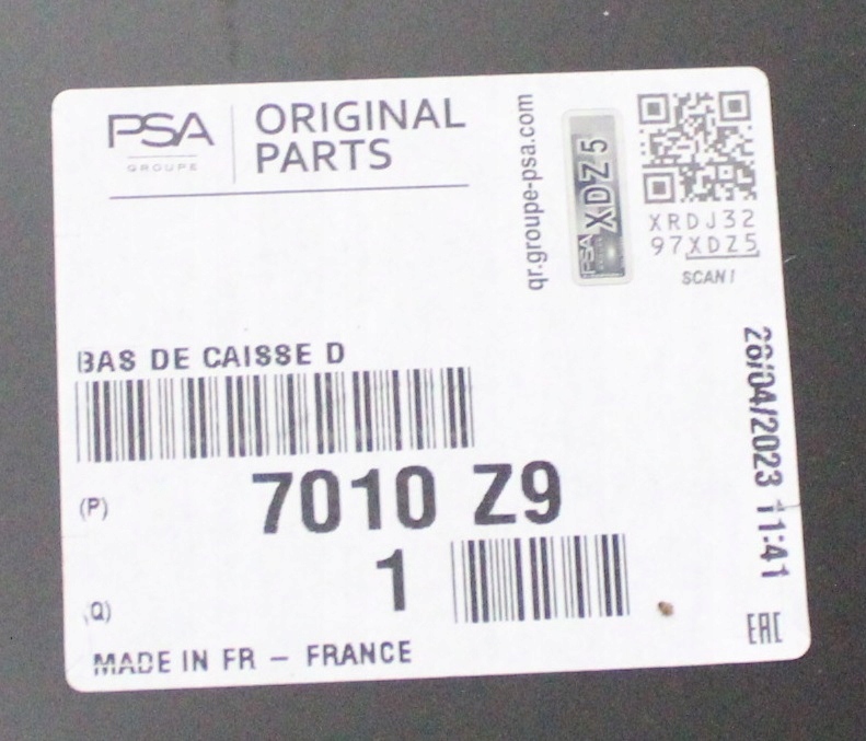 CITROEN C3 C-3 SC 2 II 2009-2016 próg słupek prawy 7010Z9 4/4